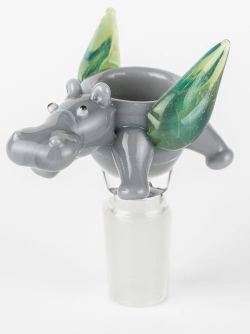 14mm Flying Hippo Bowl by Kent Glass