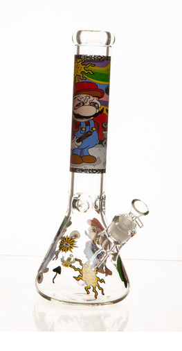 14" 7mm Dope Cartoon Glass Bong