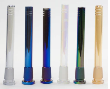 Metallic Color Glass Downstem - 6 Slits