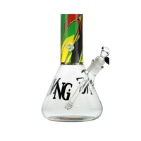 Load image into Gallery viewer, 18&quot; 7mm Nice Glass Rasta Legend Beaker
