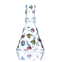 Load image into Gallery viewer, 18&quot; 9mm Castle Shapes Glass Bong

