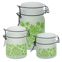 Load image into Gallery viewer, Green Leaf Glass Storage Jar
