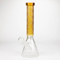 Load image into Gallery viewer, COBRA | 14" Sandblasted Geometric Graphic 7mm Glass Bong
