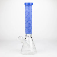Load image into Gallery viewer, COBRA | 14" Sandblasted Geometric Graphic 7mm Glass Bong
