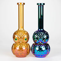 Load image into Gallery viewer, 9&quot; Owl Electroplate Glass Bong
