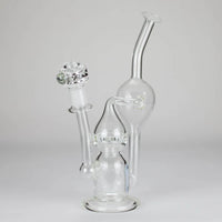 Load image into Gallery viewer, Pure Glass | 12" Infinity Recycler - Flower and Dab
