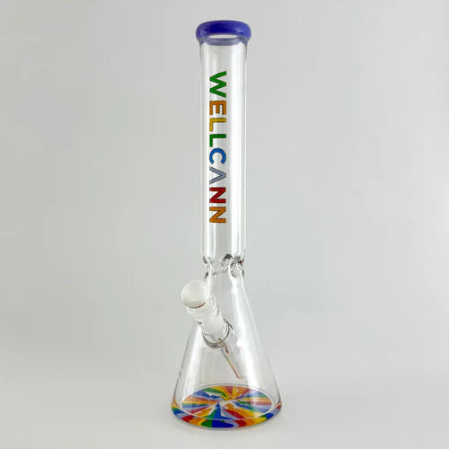 Wellcann | 17" Thickened Base Psychedelic Beaker Glass Bong
