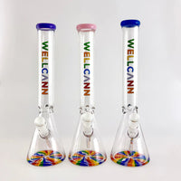 Load image into Gallery viewer, Wellcann | 17&quot; Thickened Base Psychedelic Beaker Glass Bong
