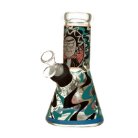 Load image into Gallery viewer, 8&quot; 7mm Psychedelic Glass Bong w/ Gift Box
