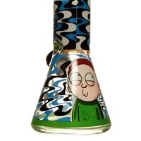 Load image into Gallery viewer, 8&quot; 7mm Psychedelic Glass Bong w/ Gift Box
