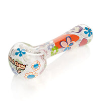 Load image into Gallery viewer, Cheech and Chong 4.5" Flower Power Hand Pipe with Ash Catcher mouthpiece
