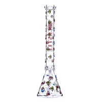 Load image into Gallery viewer, 18&quot; 9mm Castle Shapes Glass Bong
