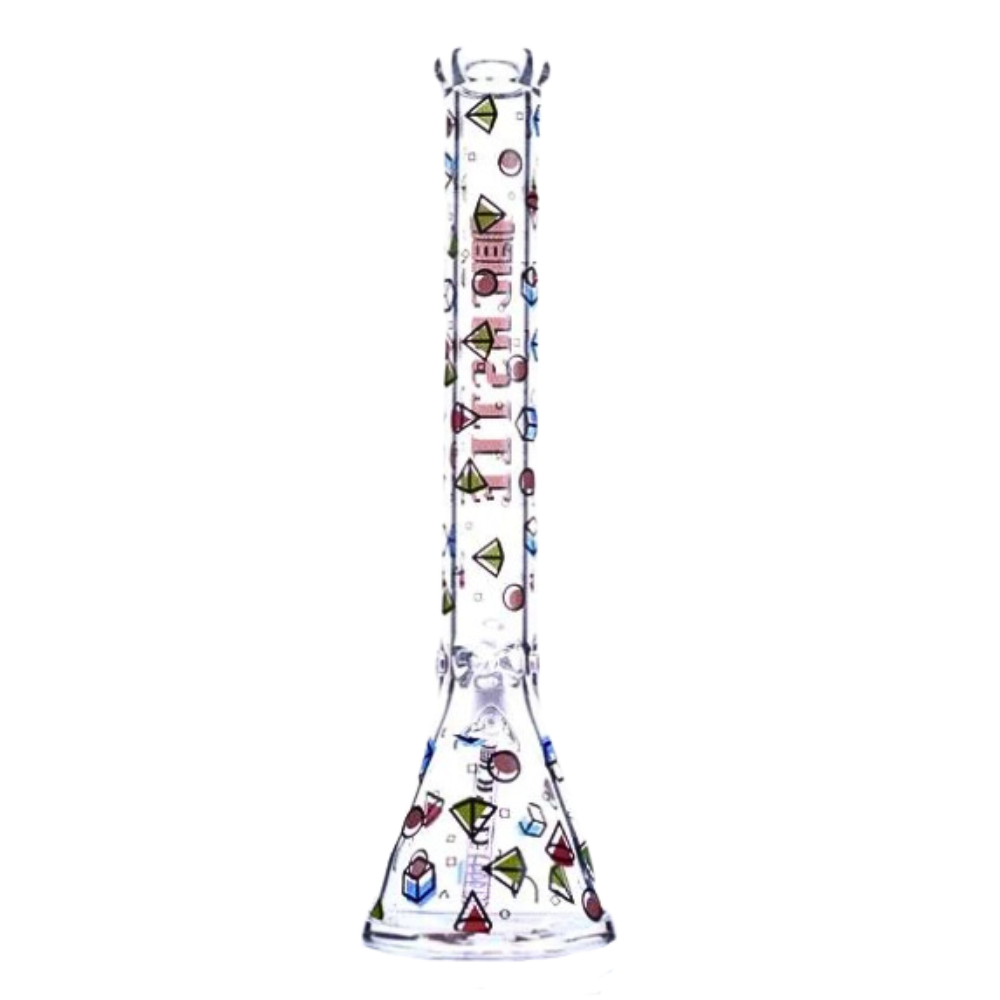 18" 9mm Castle Shapes Glass Bong