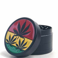 Load image into Gallery viewer, Arsenal Trigon Rasta Leaf 55mm 4-Piece Grinder
