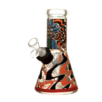 Load image into Gallery viewer, 8&quot; 7mm Psychedelic Glass Bong w/ Gift Box
