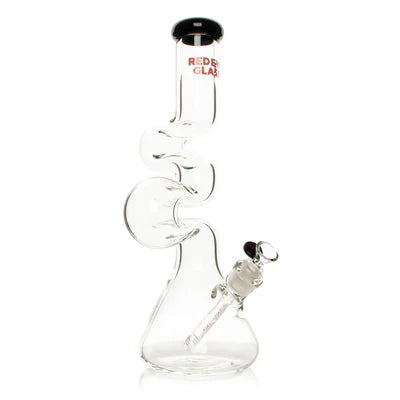 Red Eye Glass 16" 7mm Double Zong Bong