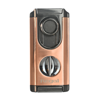 Load image into Gallery viewer, Regal Ultra Triple Torch Lighter with Built in V-Cutter &amp; Cigar Rest
