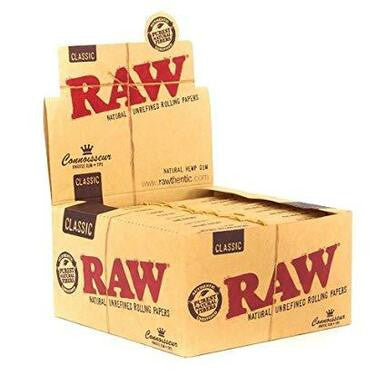 Raw Classic Connoisseur KS Slim Rolling Papers and Tips