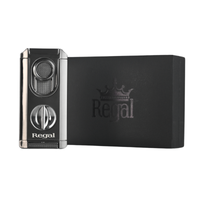Load image into Gallery viewer, Regal Ultra Triple Torch Lighter with Built in V-Cutter &amp; Cigar Rest
