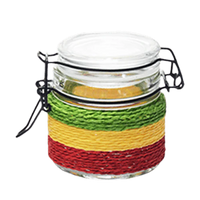 Load image into Gallery viewer, Rasta Colorful Glass Storage Jar
