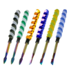6″ Twirly Glass & Stainless Steel Dab Tool