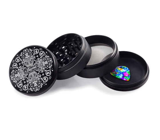 Beamer Trippy Jewel Aircraft Grade 63mm Grinder with Guitar Pick