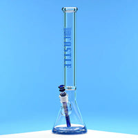 Load image into Gallery viewer, Castle Glassworks 18 inch 9mm Colour Logo Beaker Bong
