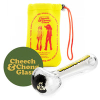 Load image into Gallery viewer, Cheech &amp; Chong® Glass | 4.5&quot; Bloat On Hand Pipe W/Ash Catcher Mouthpiece
