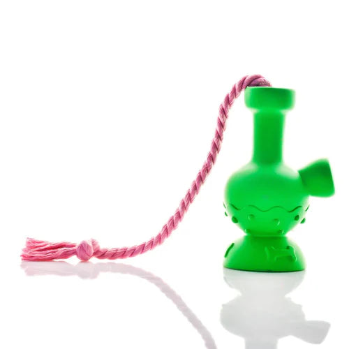 Tug and Toke Rubber Dog Toy - Green