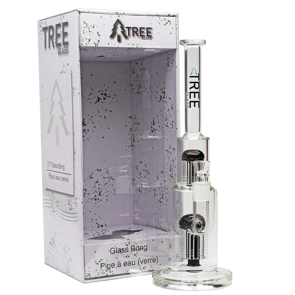 Tree Glass - 15" Double Tree Cake Bong